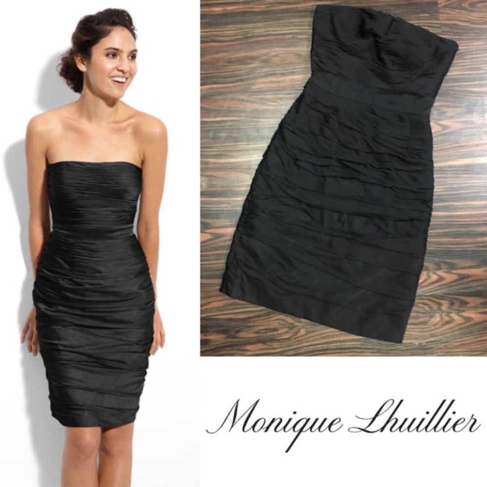 So beautiful! Monique Lhuillier bridesmaids LBD